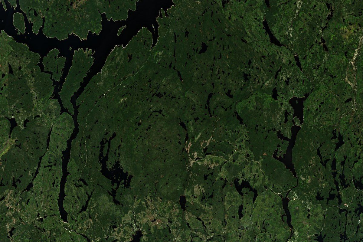 Sentinel-2 satellite view of the Manicouagan Reservoir and Daniel-Johnson Dam, Quebec, 23 September 2026
